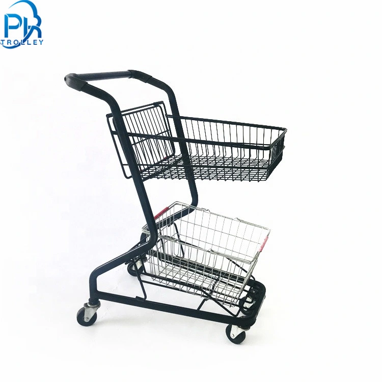 Durable Double Basket Econamy Express Two-Tier Shopping Cart