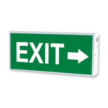 Emergency Exit Sign Light Fire LED Rechargeable Wall Mounted 294