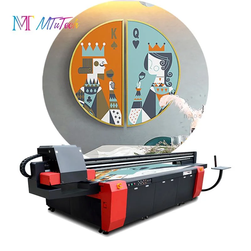 Mt de Gran Formato Digital impresora plana UV LED 2513 3220 de Dibond de acrílico de Metal de hoja de plástico de PVC Cristal Madera Cerámica Imprimir