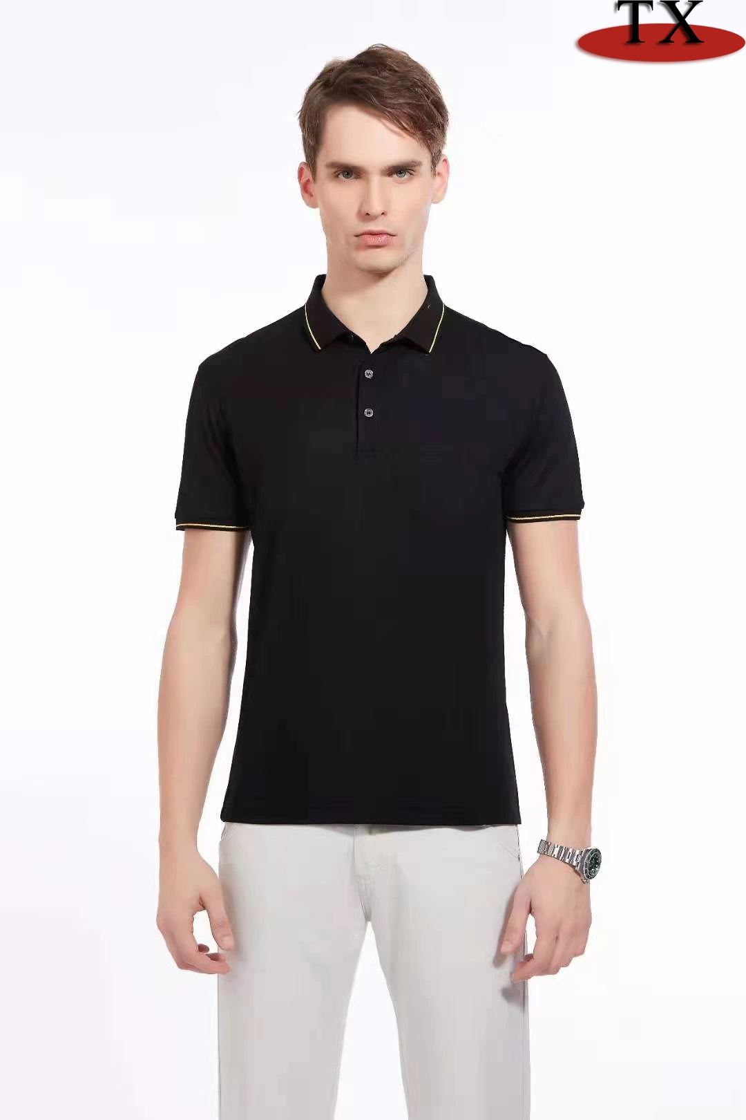 Wholesale/Supplier Factory Price Fashion Clothes Ployester Cotton Material Polo Shirt