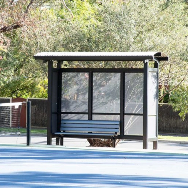 Good Quality Outdoor Stainless Steel Bus Shelter with Light Box