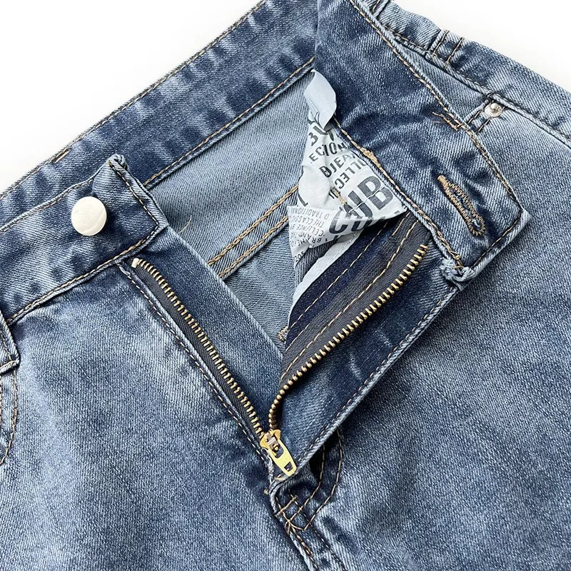 Suelta toda la temporada de verano de zafiro de gran tamaño Dama Denim Jeans Mujer