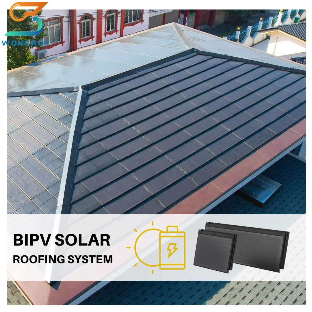 Finnland 1260 * 480mm Vents Green Lifestyle BIPV Solar Dachziegel