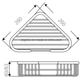 Aw-08121-1A 304 Stainless Steel Bathroom Shower Shelf Shower Basket