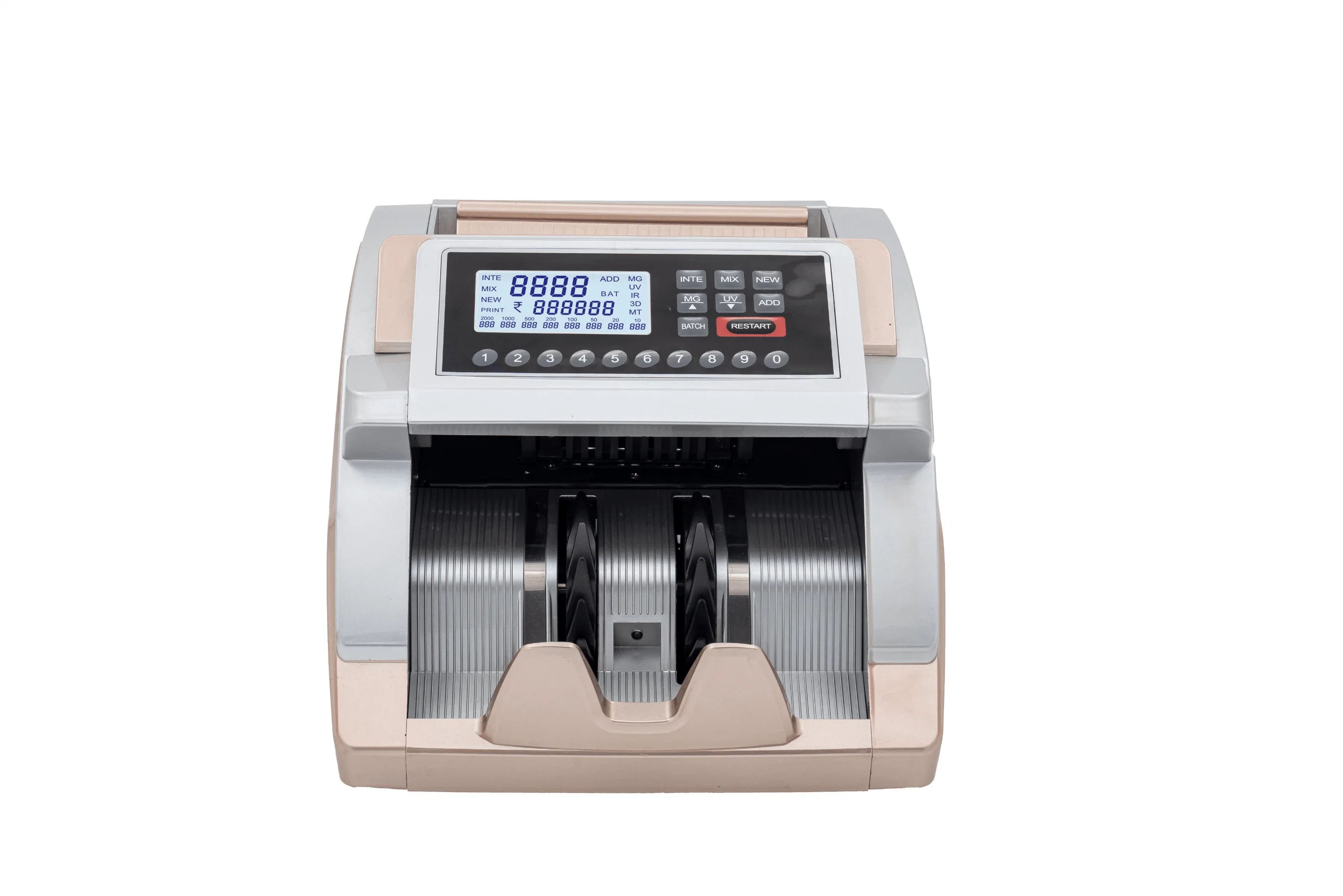 Jn2070 Ventas en caliente India dinero/efectivo/factura/Moneda/Banknotte Counter Machines