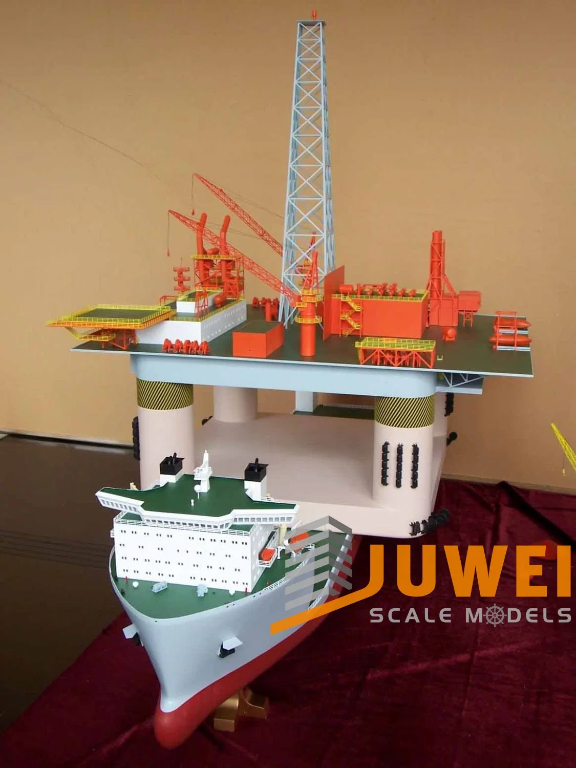 Modèle miniature de navire de forage à échelle pour opération offshore (JW-17)