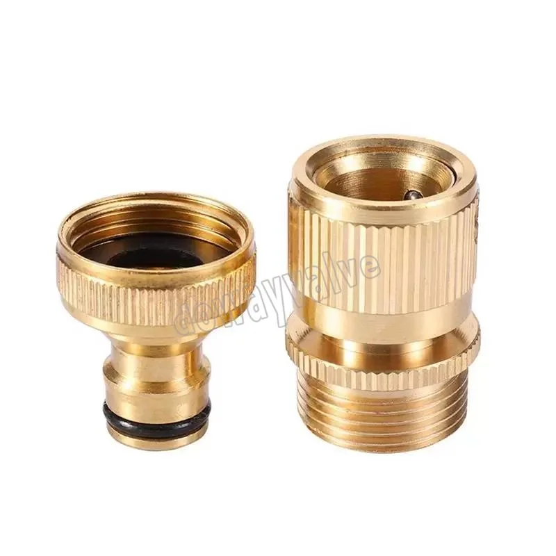 Solid Brass 3/4 Inch G Thread Easy Connect Fittings Quick Connect