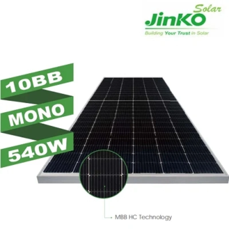 لوحة جينكو الشمسية ذات الخلايا النصفية المحار أحادي البلورات بقدرة 530 واط بقدرة 550 واط تعمل بالطاقة الشمسية إمداد اللوحة المباشر في المصنع