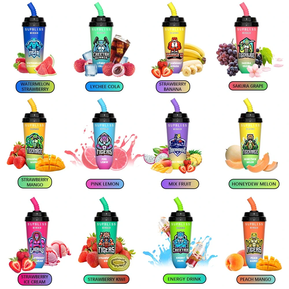 Comercio al por mayor de Vape Supbliss desechables Bingo Puff 8000 600mAh Batería recargable de la bobina de malla de cigarrillo electrónico taza de té de leche vaporizador OEM