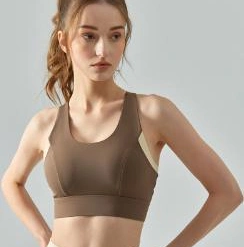 Sous-vêtements de yoga sans armature, haut de fitness avec soutien-gorge de sport pour poitrine.