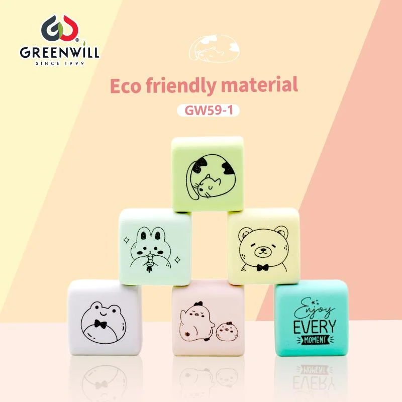 Portable Six Packs Gift Eraser Kawaii Eco-Friendly Milk Candy Rubber: une délicieuse et durable friandise de papeterie ! (GW59-1)