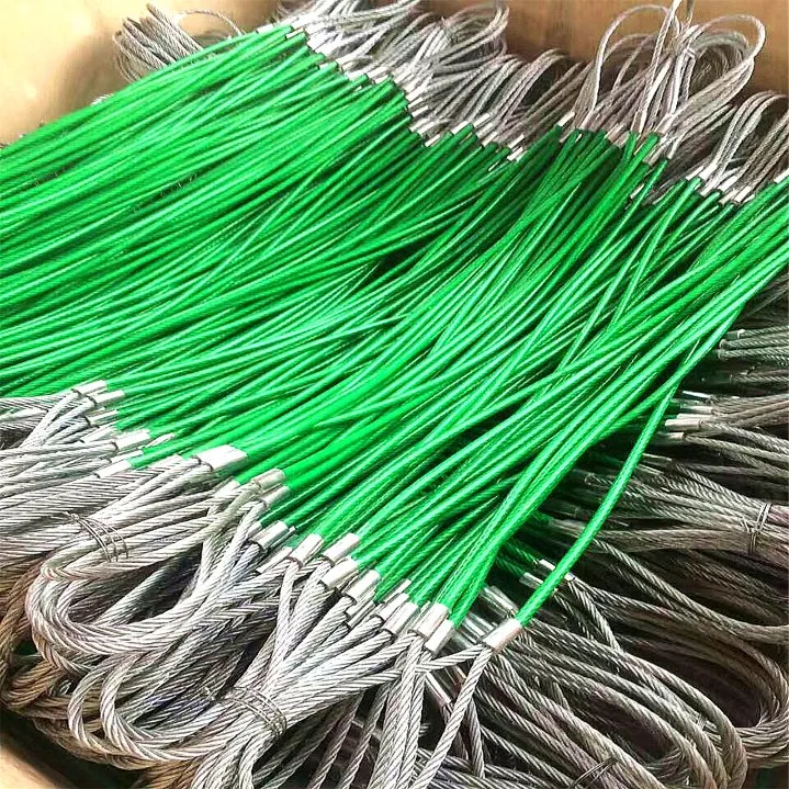 Élingue de corde Galvinized Coatedwire en plastique avec virole