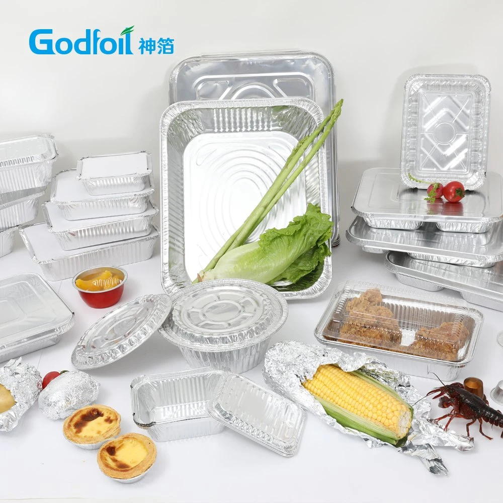 Disposable Aluminum Foil BBQ Grilling Baking Food Trays, Container