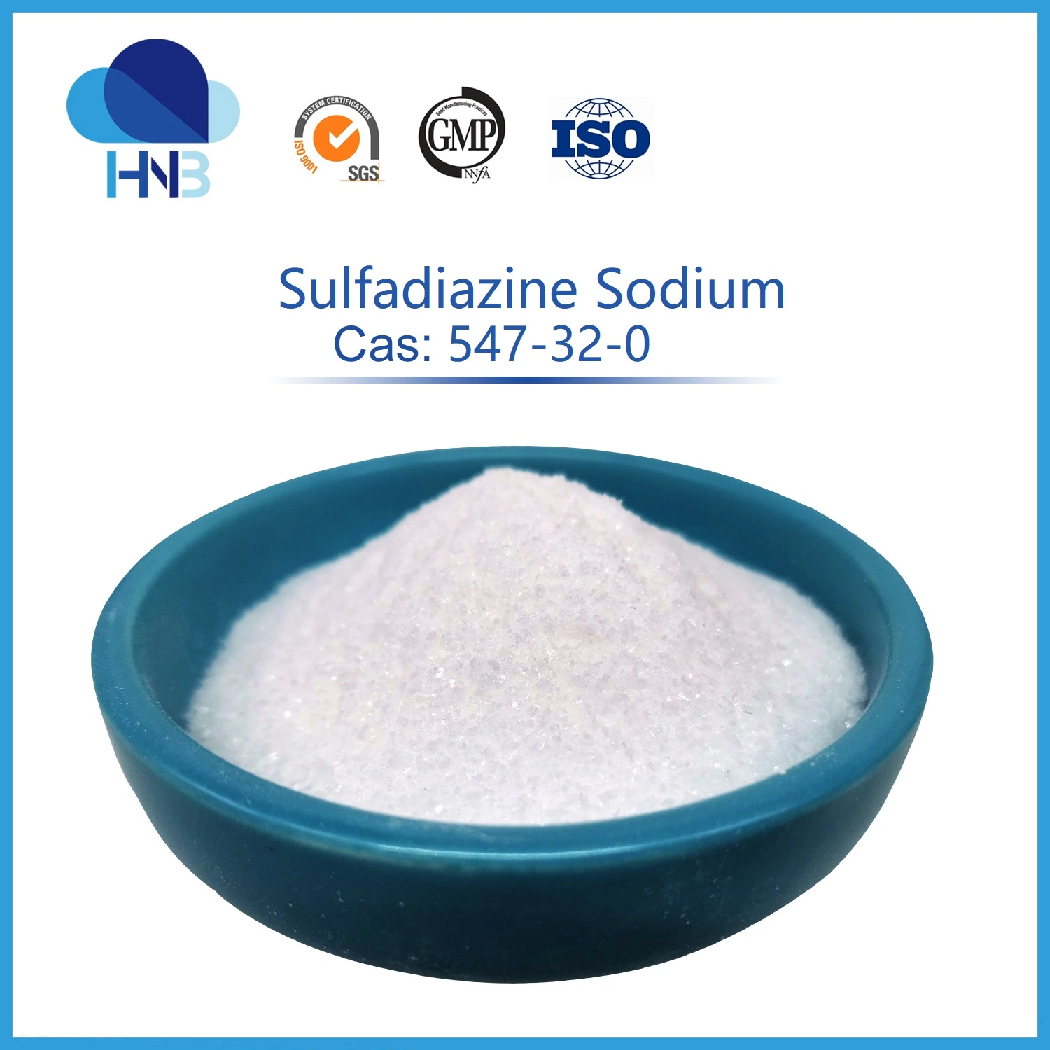 Anti-Infective CAS 68-35-9 Sulfaquinoxaline Sodium 99% Sulfadiazine