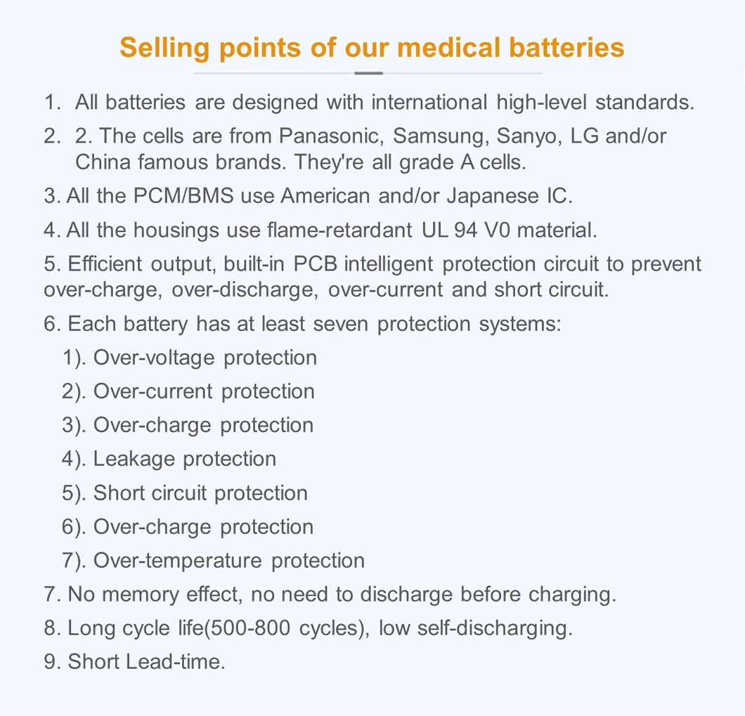 for Drager 8415290-08 8415290-11 Electric-Driven Ventilator Replacement Medical Equipment Battery High quality/High cost performance 