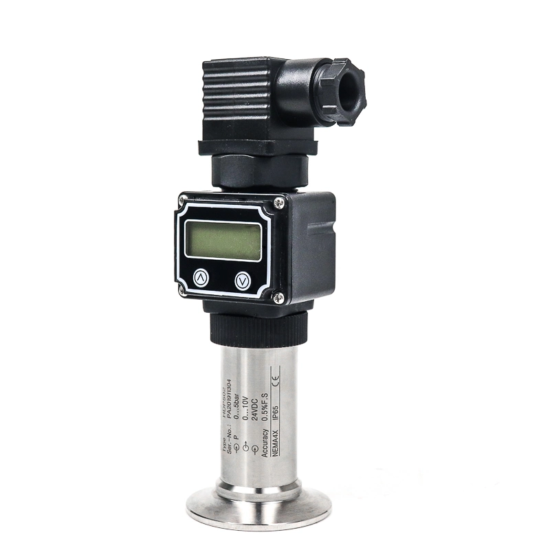 0-10kpa Hygienic Flat Film Pressure Transmitter Oxygen Measurement with LCD