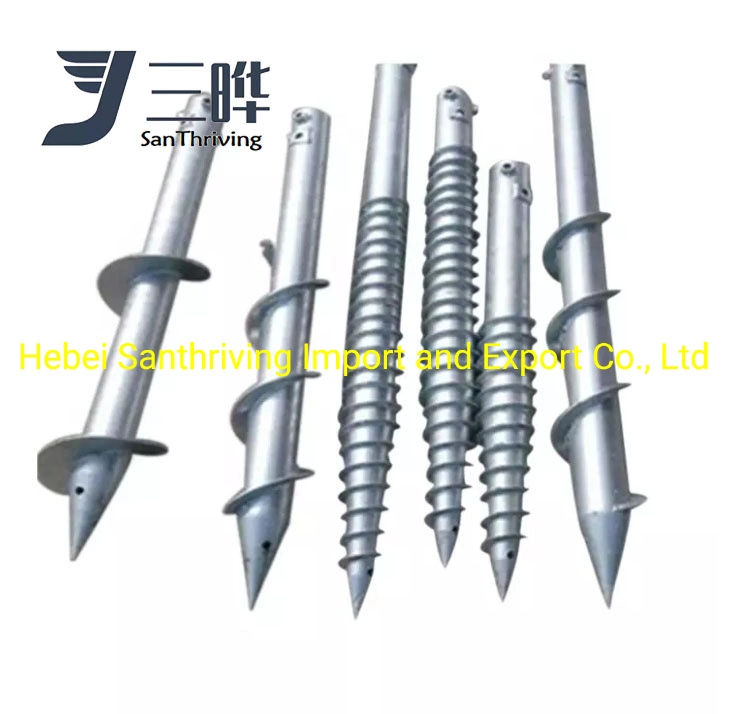 Ground Screw Solar Mounting System Adjustable Galvanized Ground Screws Pile Aluminum Formwork Accessories Screw