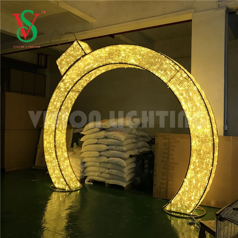 LED Outdoor Commercial Christmas Decorative Arch Motif Lights