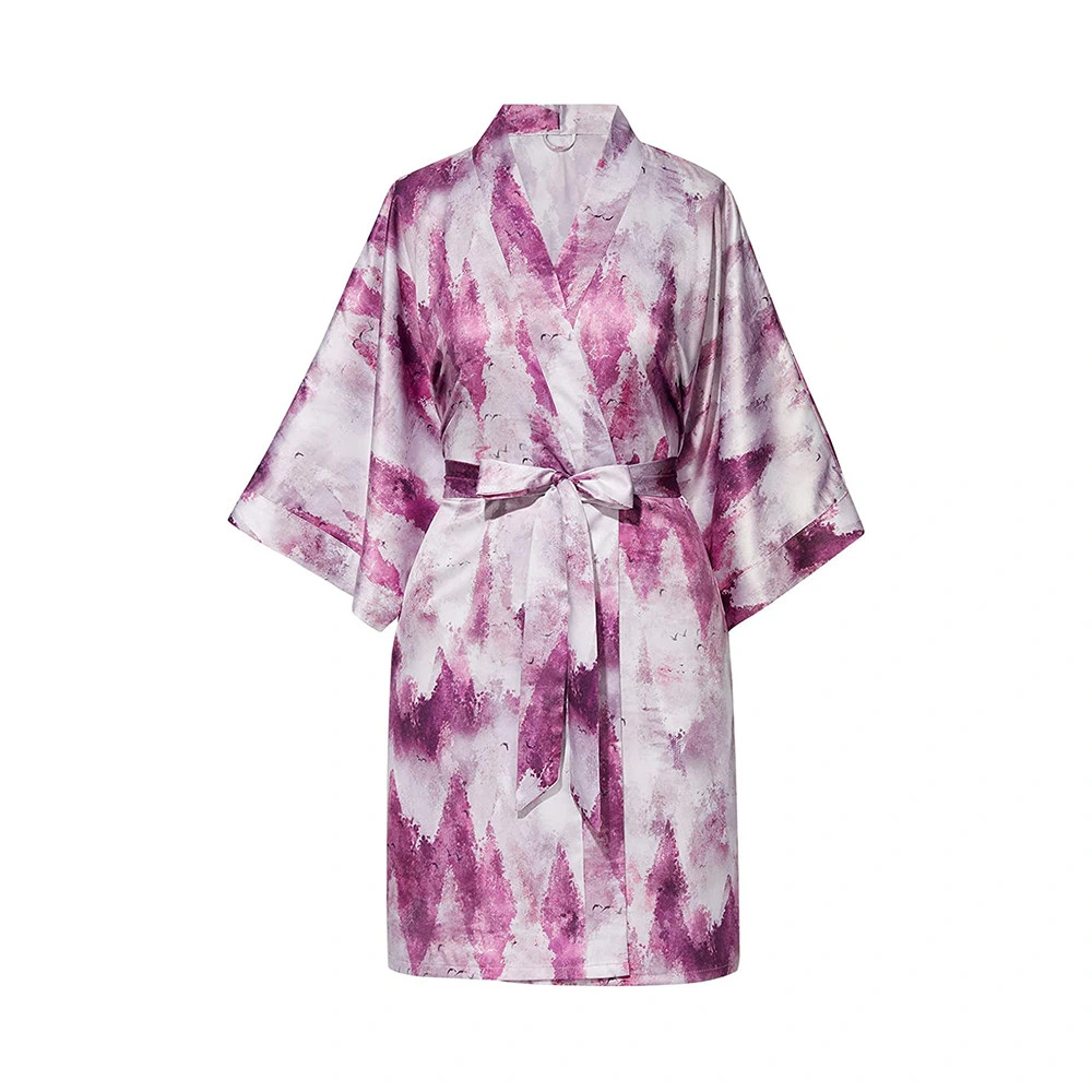 Customized Ssilk Kimono Robe Femme Wedding Party Lounge Wear