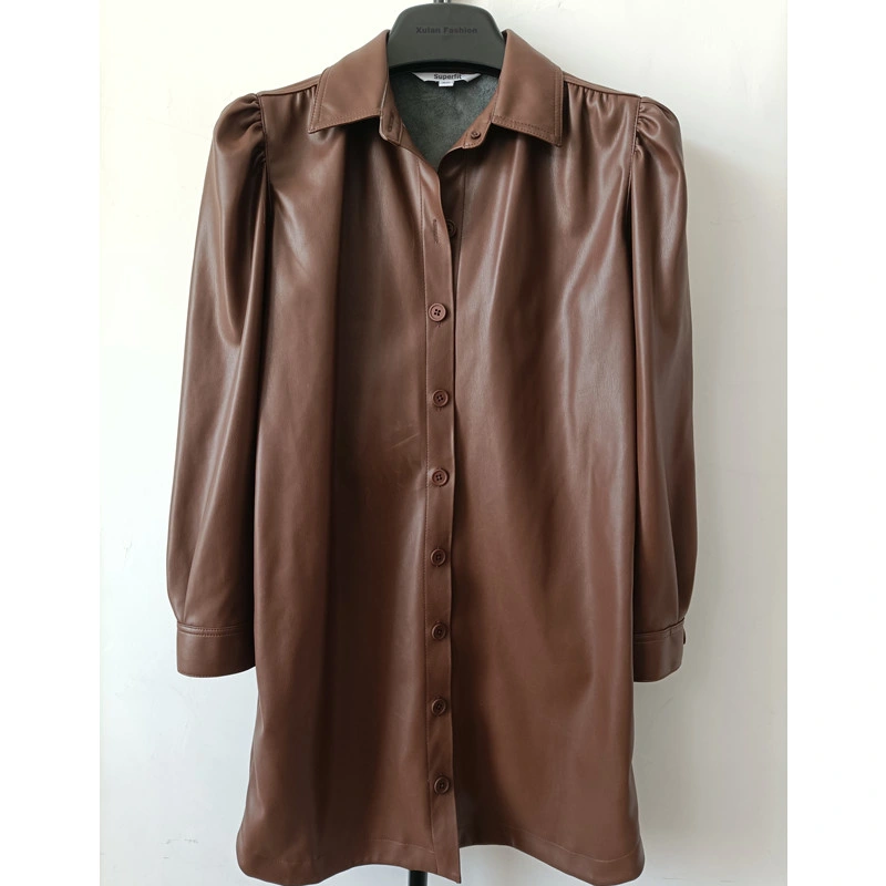 Sheepskin Leather Blazer Coats Wholesale/Supplier Bomber Washed Jacket PU Shirts