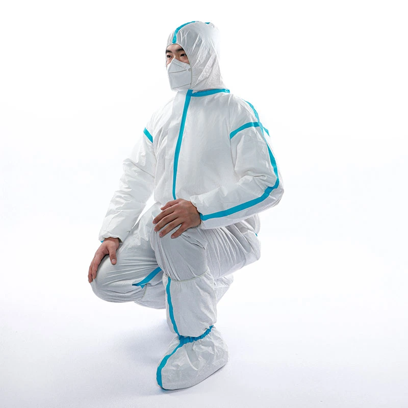 Xiantao Manufacturer Disposable PP Coverall Suit Nonwoven Coverall Working Uniform Polypropylene Single Use Paint Clothing