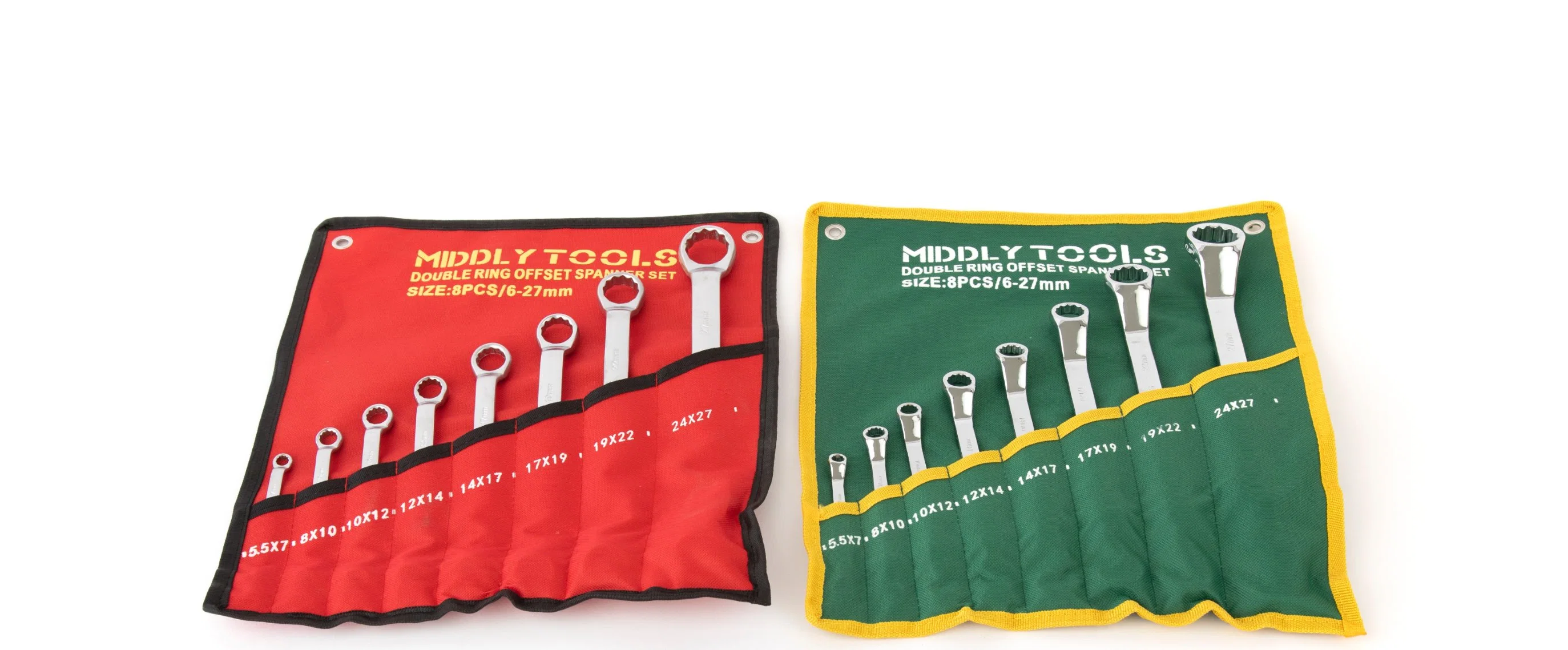 Middly Roll-up Pouch Wrench Set, Spanner Set, Metric Wrench Set, Canvas Bag