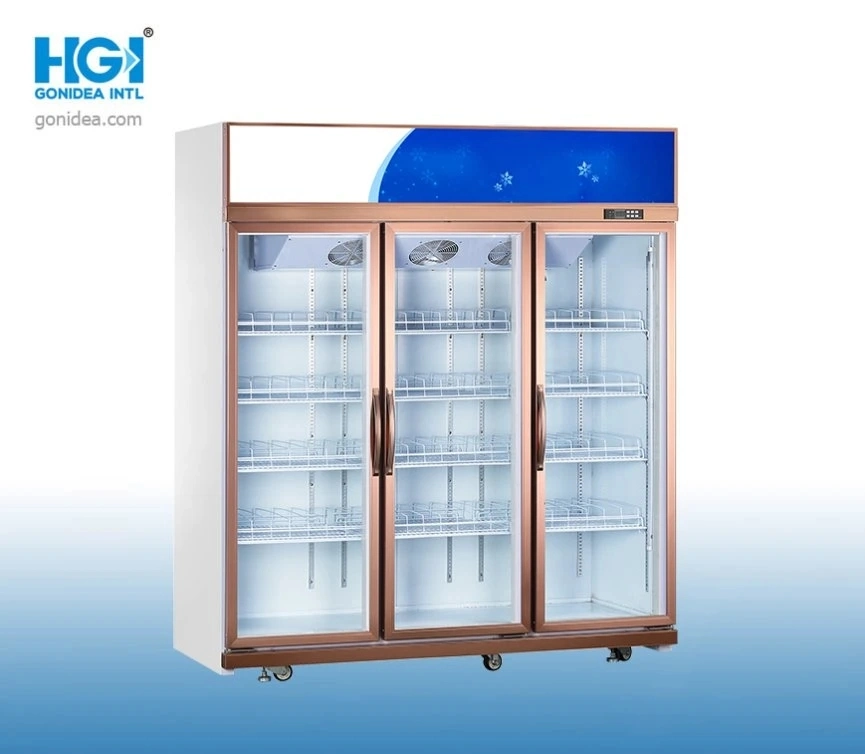 Aluminum Frame Big Single Door Display Showcase Glass DC-298