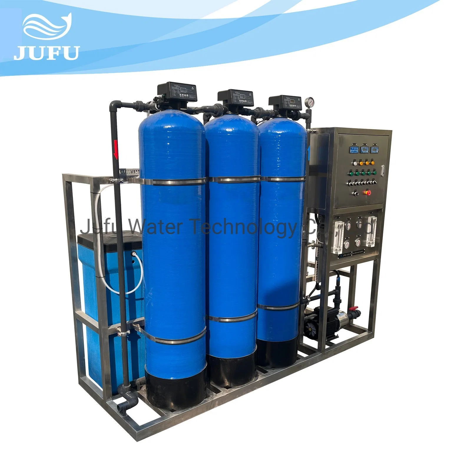 1000lph Système d'osmose inverse Filtre à eau Purificateur Dessalement Machine de traitement de l'eau Système de purification de l'eau Usine de traitement de l'eau potable RO