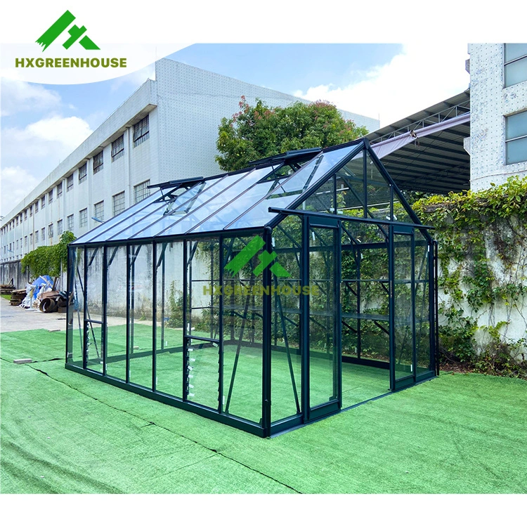 Luxury 4mm Toughened Safety Glass Aluminum Frame Greenhouse