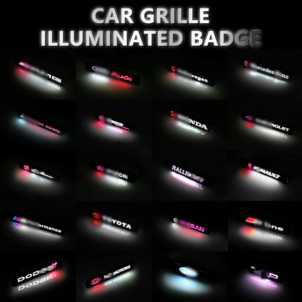 Buen precio en 3D/4D/5D para el coche de la luz el logotipo azul blanco rojo coche Cabezal LED Logo Light para Auto otros accesorios de iluminación