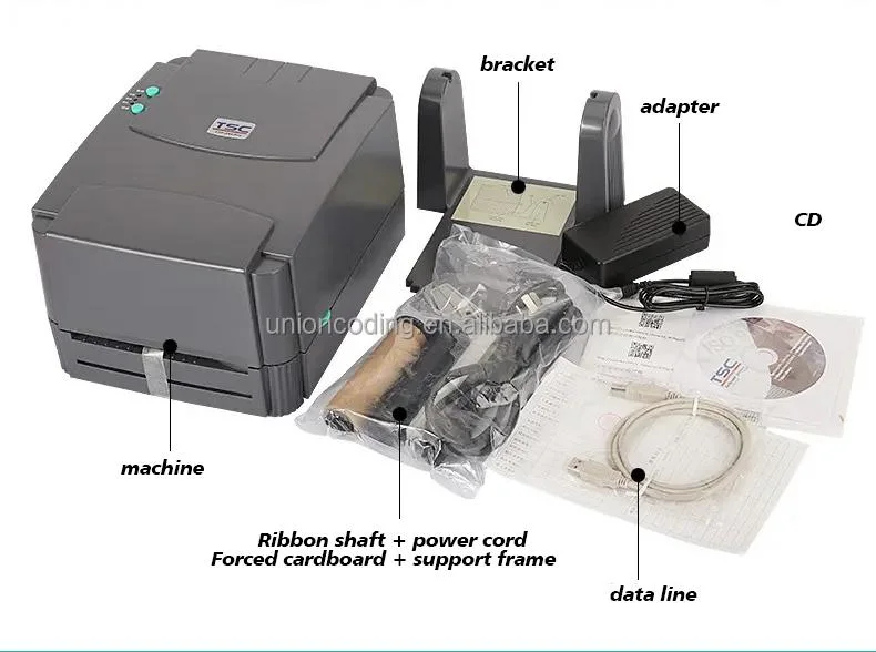 Nova impressora de etiquetas Tsc244 PRO compatível com alta velocidade, térmica de 4 polegadas Transferir impressora de etiquetas