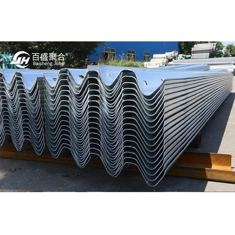 Roadway Safety Q235 Q345 Flex Beam Galvanized Steel Highway Guardrail