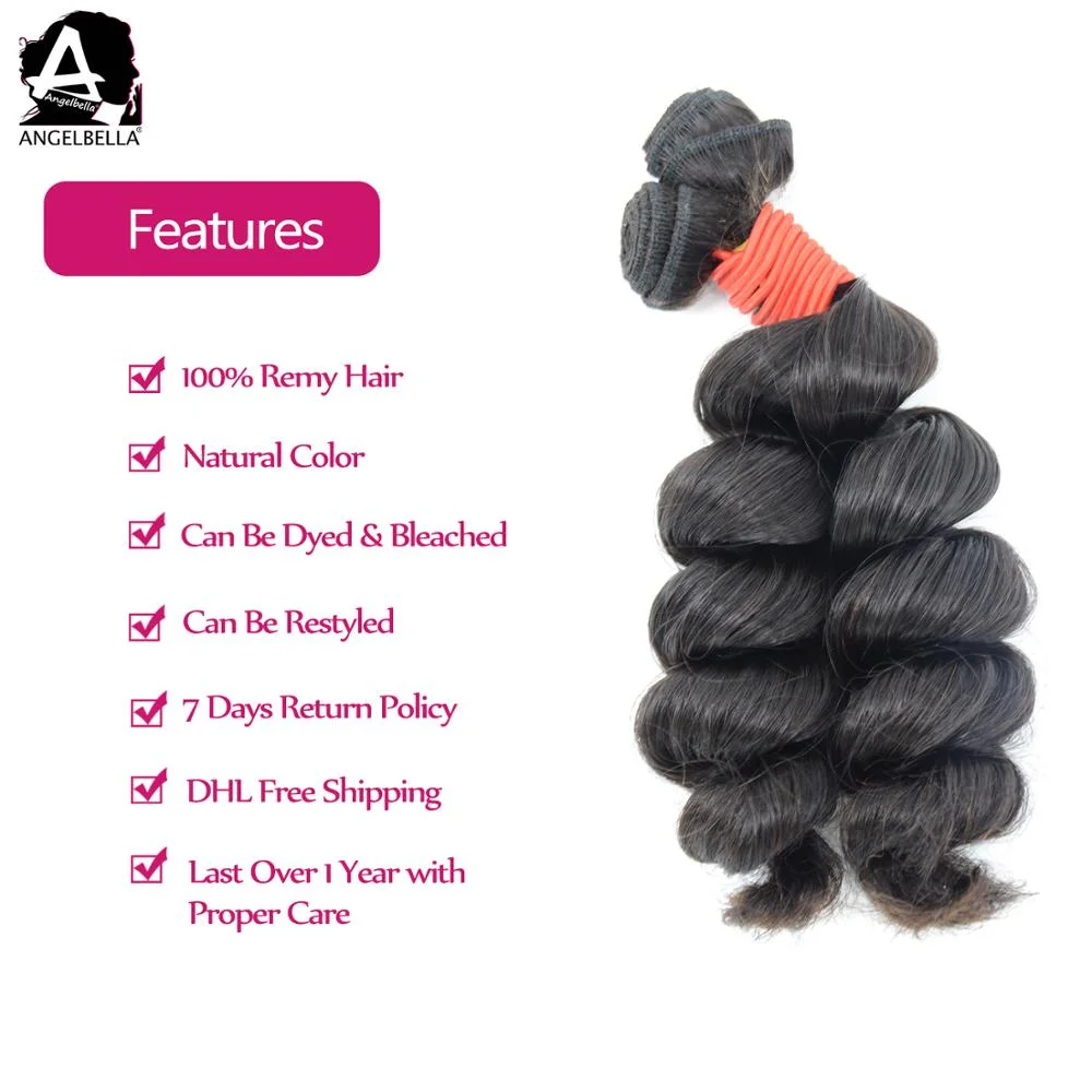 Angelbella Super brasileño llamado doble curvatura Romance visón de cabello negro 100% Natural Remy cabello tejido Wholesale/Supplier