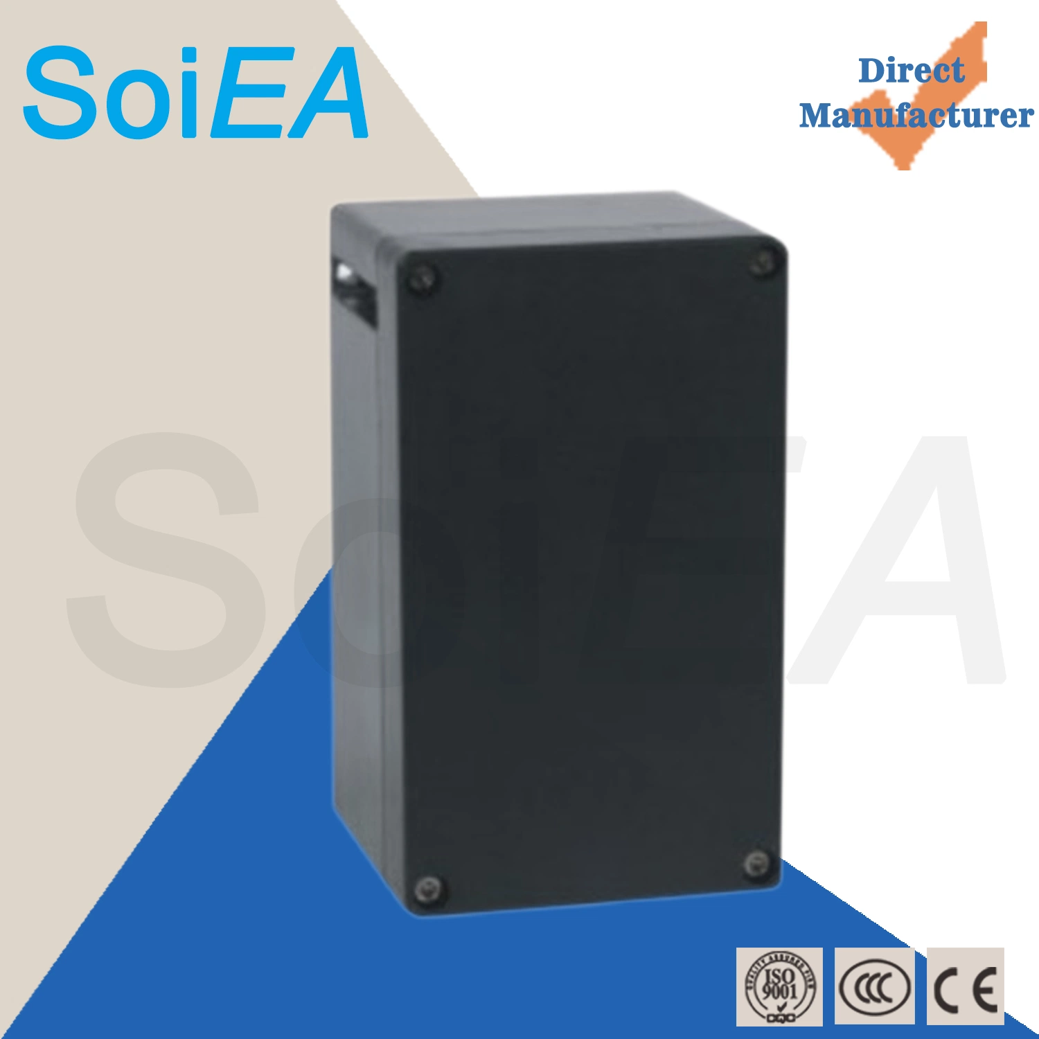 Black Waterproof Plastic Enclosure Box Electronic Instrument Case Electrical Project Outdoor Junction Box