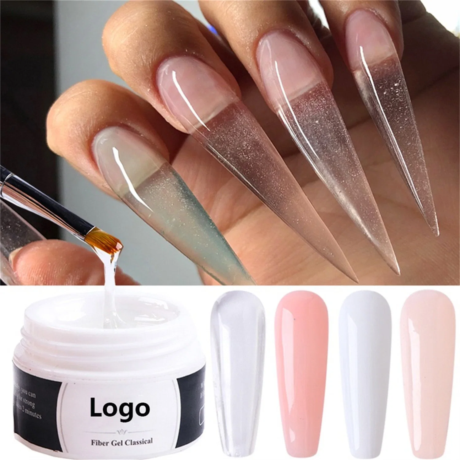 Factory Wholesale Jelly Gel Builder UV Gel Private Label Hard Gel Nail Builder in a Bottle Clear Color Gel UV Builder Gel for Nail Salon