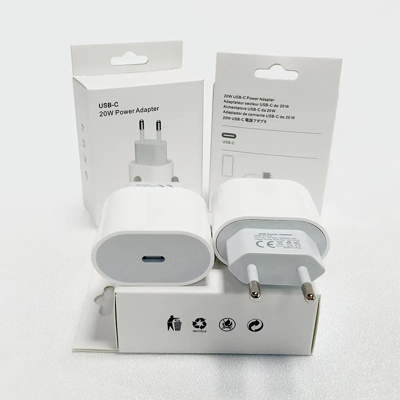 Adaptador USB tipo C original al por mayor PD 20W carga rápida Pared de teléfono celular Cargador de energía para teléfonos Apple 11 12 13 14 X PRO máx