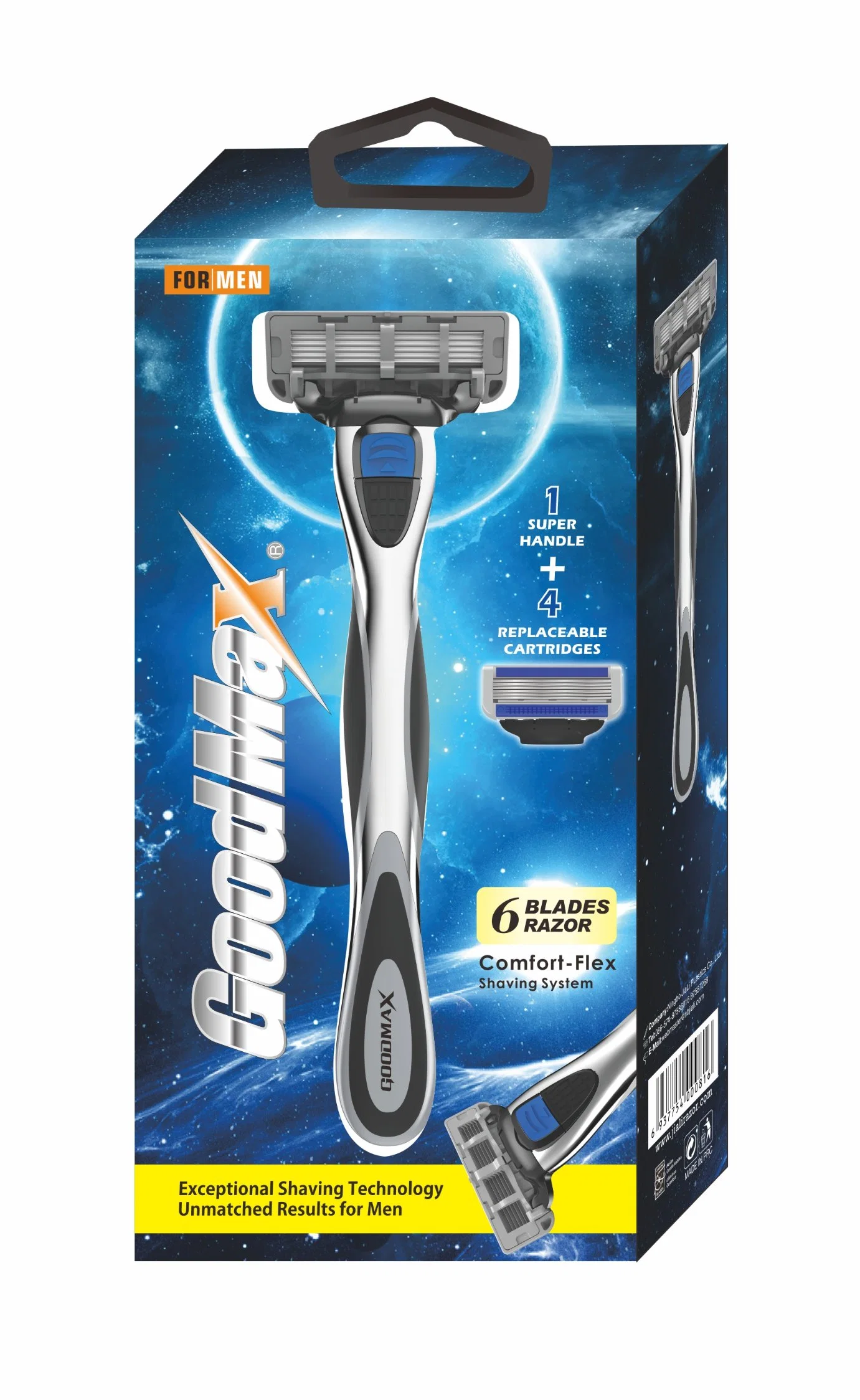 Seis abrir novamente a lâmina de lâmina de barbear Sistema Mens Shaving 8105