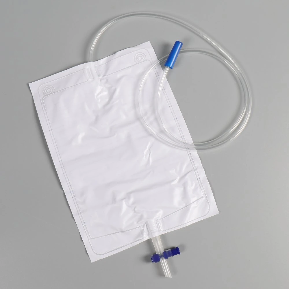 2000ml Medical Adult with Cross Value Anti- Reflux Urine/Bed Bag