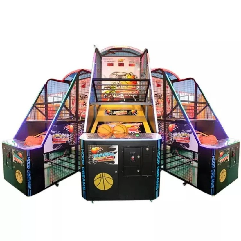 Jogos de máquinas de bolas de Entretenimento de Redenção Interior Coin Push Street Basquetebol Arcade Game Machine