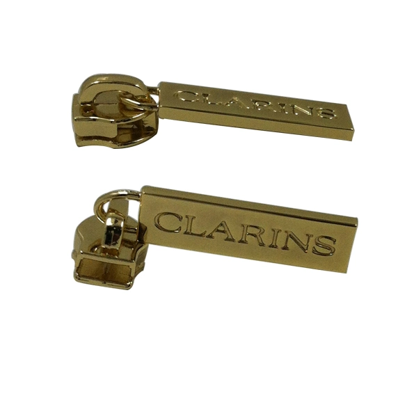 Hot Sale Custom Logo Engraved Zinc Alloy Metal Zipper Slider