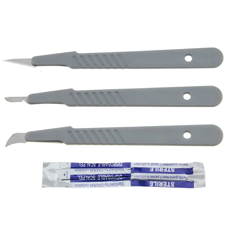 SJ Disposable Carbon Steel Safety Sterile Scalpel Handle Surgical Blades for Medical Veterinary Ultrasonic Scalpel Surgery