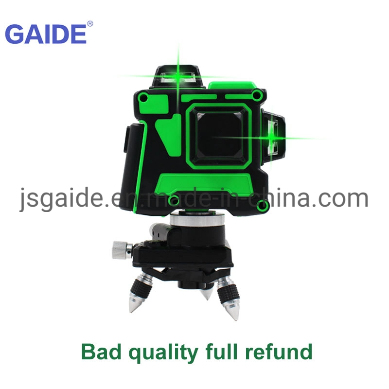 Gaide China Made 12 Lines Laser Level Auto Self-Leveling Green 3D 360