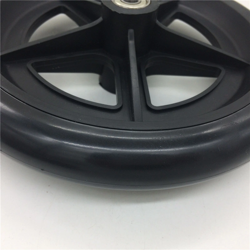 Jq Caster Wheelchair Accessories 8 Inch Plastic TPR Wheel with Ball Bearing