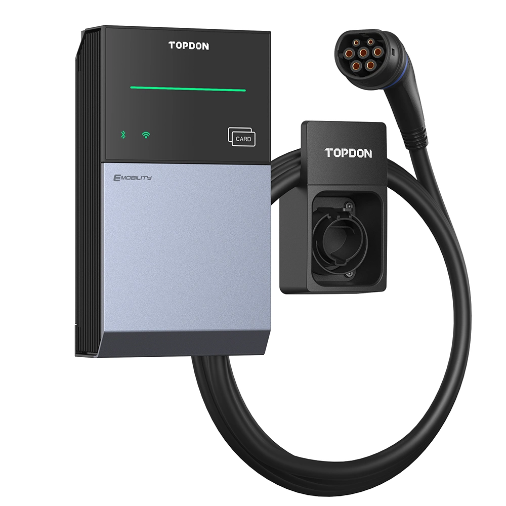 Topdon Prix usine Pulseq AC Lite 22kw 11kw 7kw 16A 32AMP OCPP Type2 1 3 phase niveau 2 Smart Wall Monter la station de charge pour voiture électrique à charge rapide