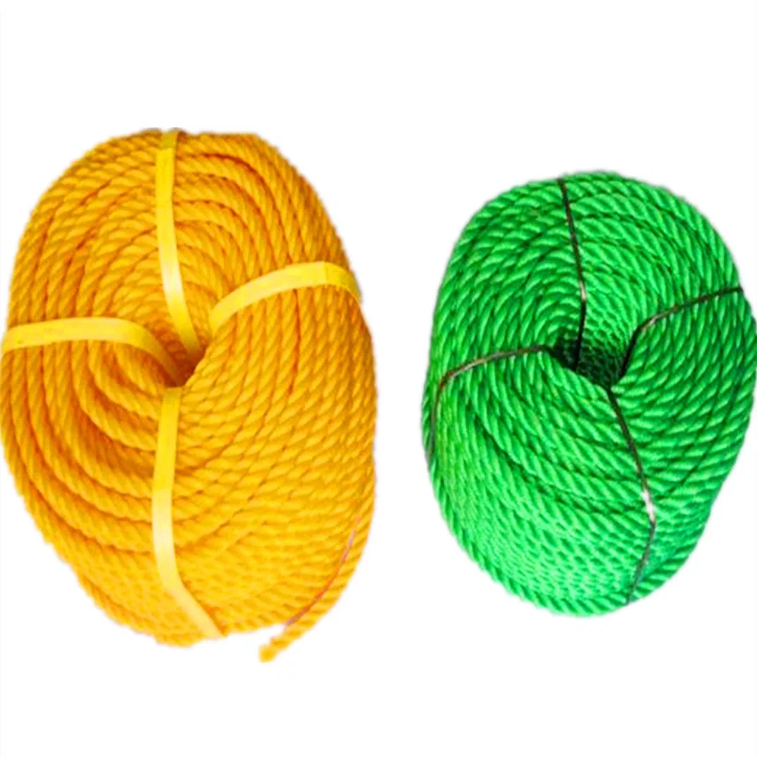 High quality/High cost performance  HDPE 3 Strands Rope Plastic Twisted PE Fishing Ropes PP