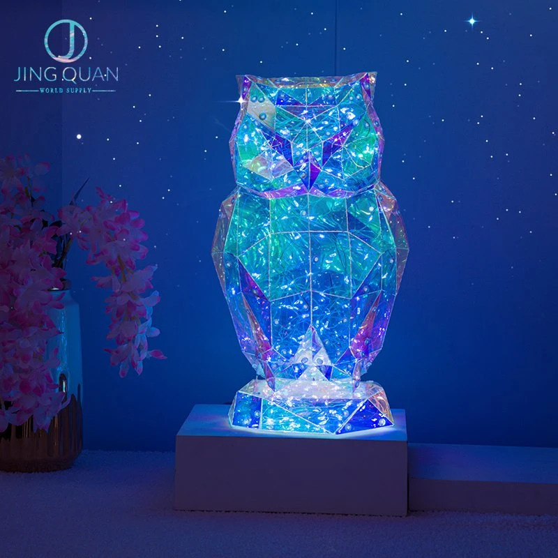 Luzes LED Owl iluminam o motivo Arte luzes coloridas Decoração de iluminação interior de Natal