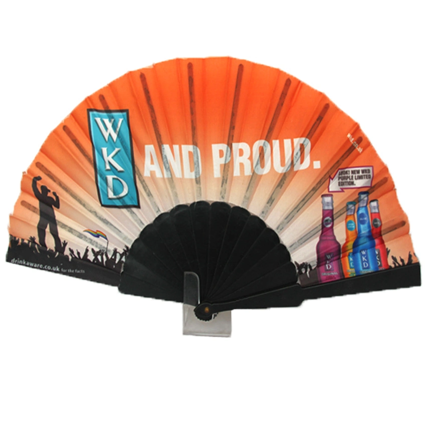 Wholesale Manufacturing 23cm Custom Colored Plastic Rib Folding Hand Fan for Promotion Plastic Hand Fan