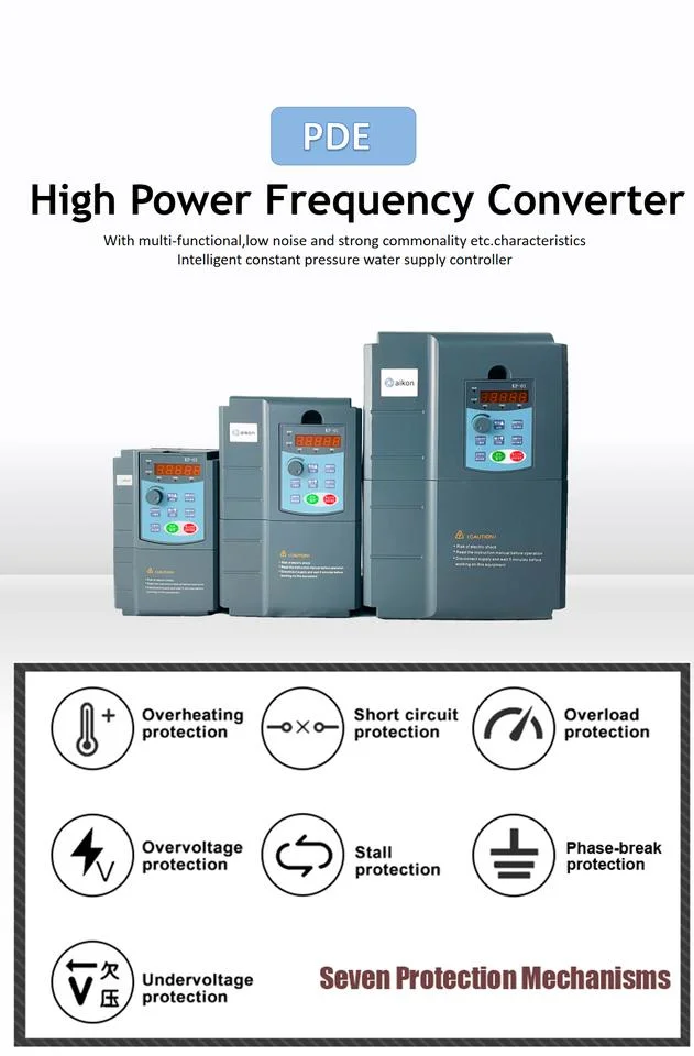 Electric Motor Drive VFD Inverter Single Phase to 3 Phase Converter