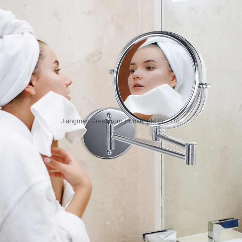 Greenfrom 8 Inches Round Dual Sides Magnifying Wall Mount Mirror