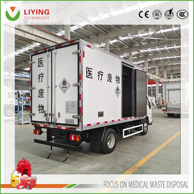 Hospital Clinical Solid Waste Collection Truck Medical Refuse Transfer Vehicle with Refrigeration Function